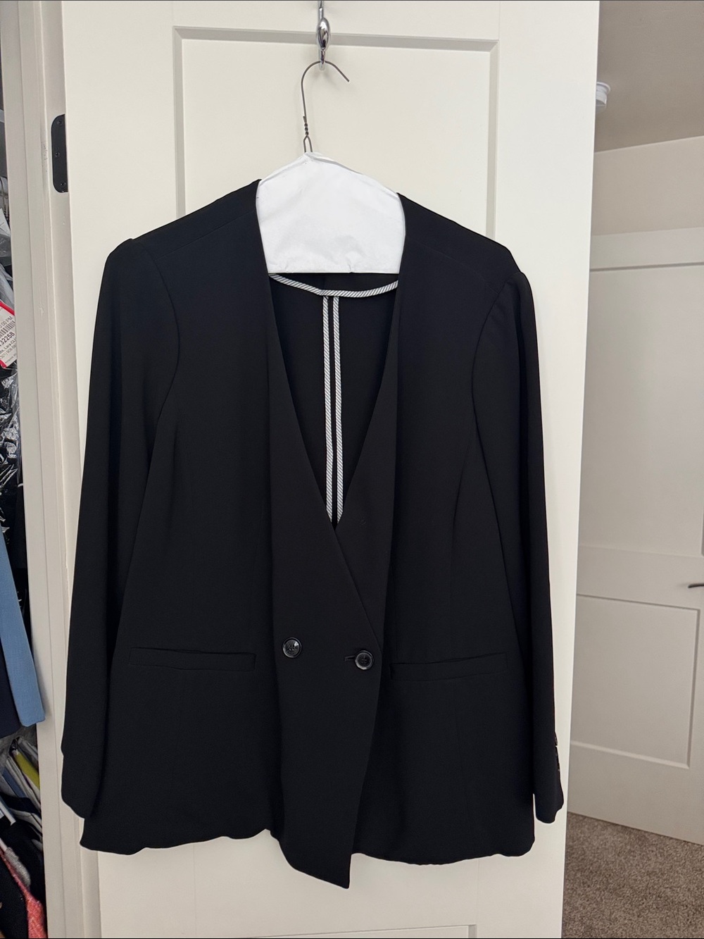 Talbots Black Double-Breasted Women's Blazer